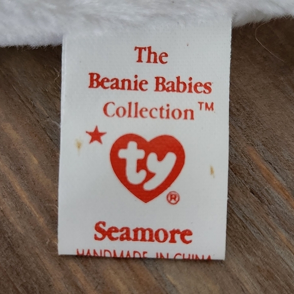 🤍 Ty Beanie Baby “Seamore” Seal Set – 1993 Beanie & Teenie Pair, Excellent Cond - Picture 9 of 15